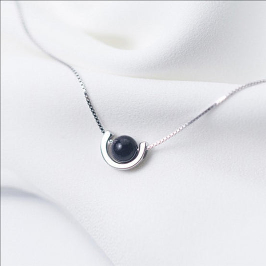Dainty Blue Sandstone Necklace