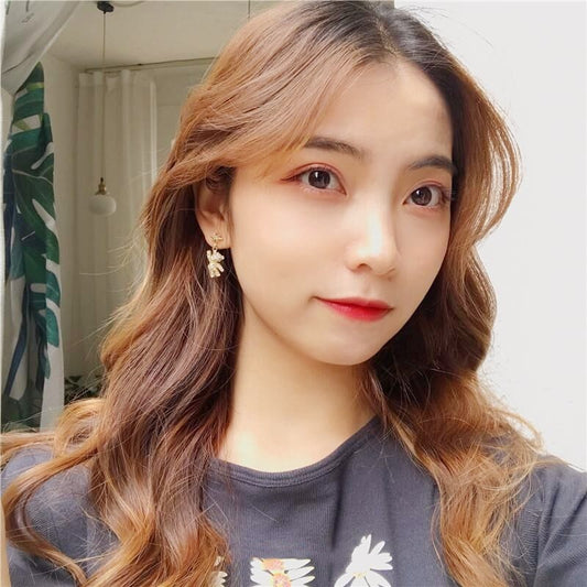 Teddy Bear Star Cute Earrings