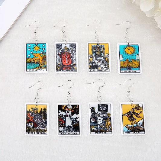 Tarot Card Resin Earrings