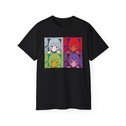 Anime Girl/Multi-Color Grid Unisex Ultra Cotton Tee