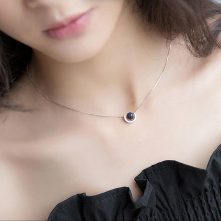 Dainty Blue Sandstone Necklace