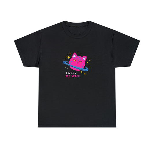 I Need Space/Galaxy Cat Unisex Cotton Tee