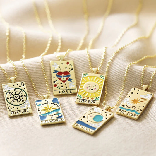 Colorful Tarot Pendant Necklace