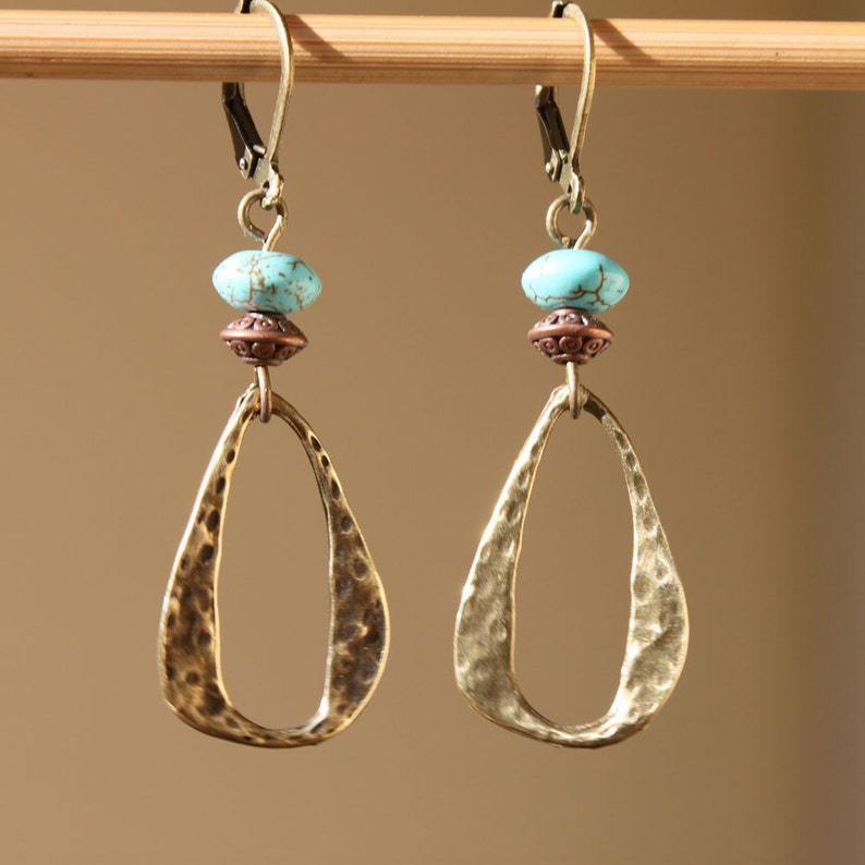 Drop-Shaped Bohemian Beaded Earrings