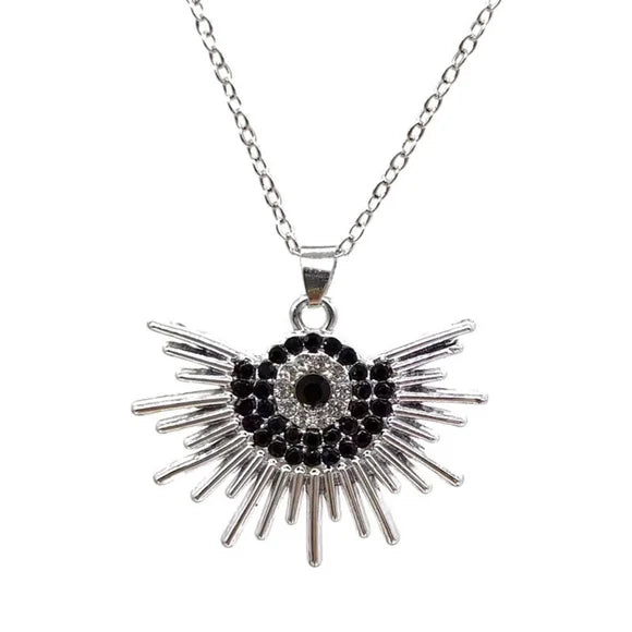 Rhinestone Eye Pendant Necklace