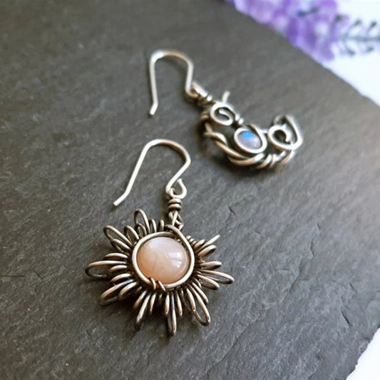 Sun and Moon Boho Earrings