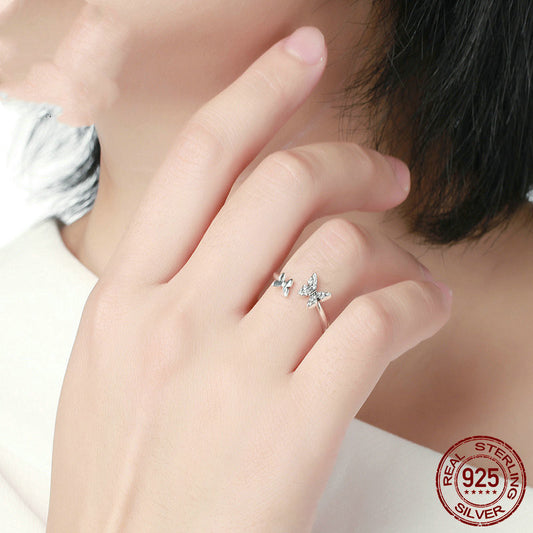 Popular Butterfly S925 Sterling Silver Ring