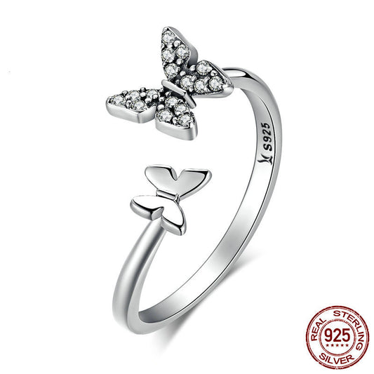 Popular Butterfly S925 Sterling Silver Ring