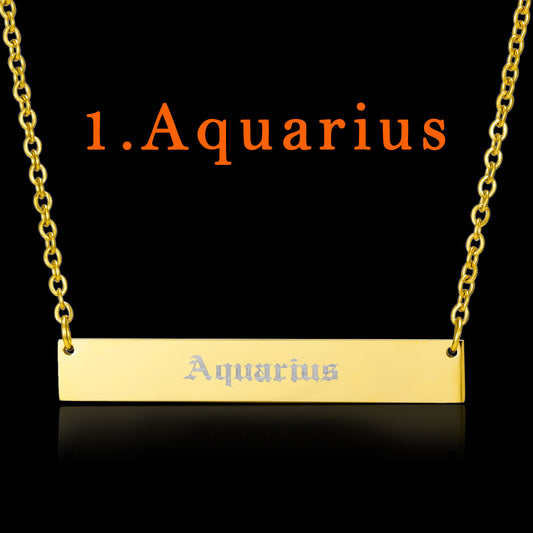 Engraved Zodiac Necklaces