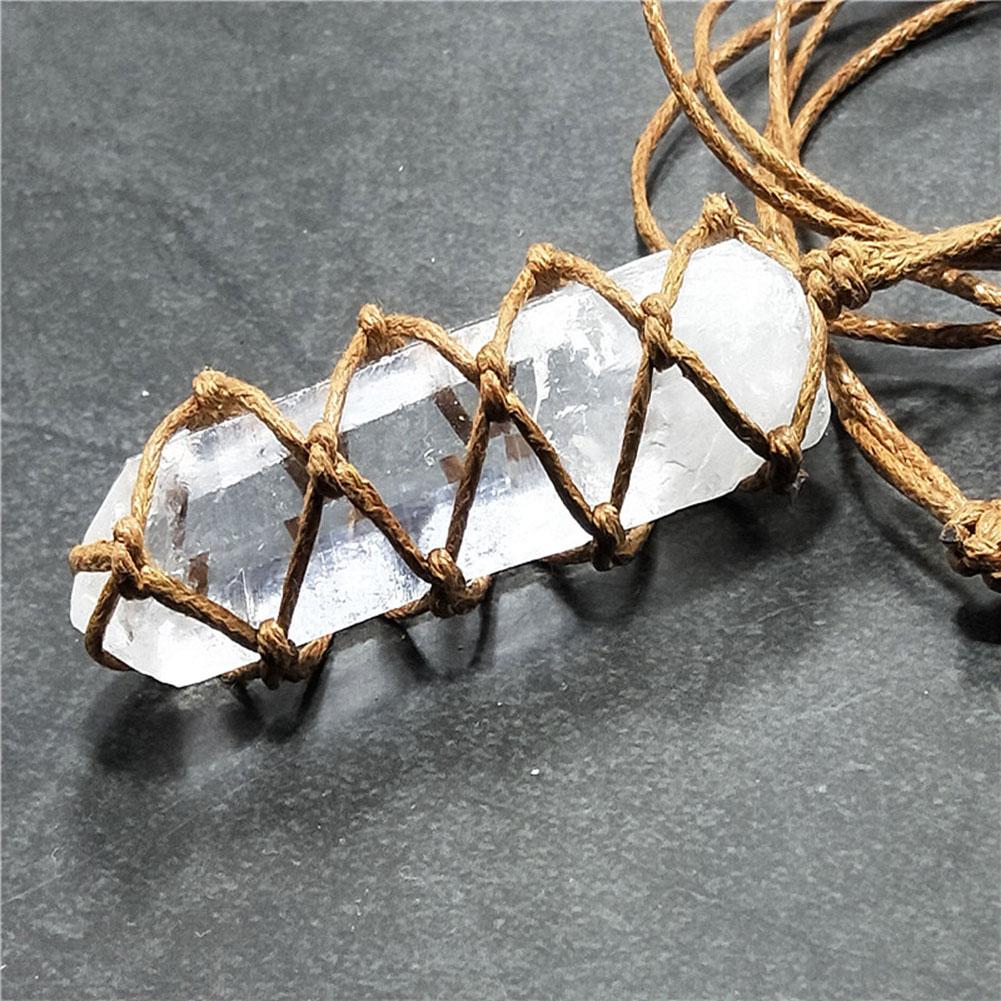 Crystal Pillar Pendant Necklace