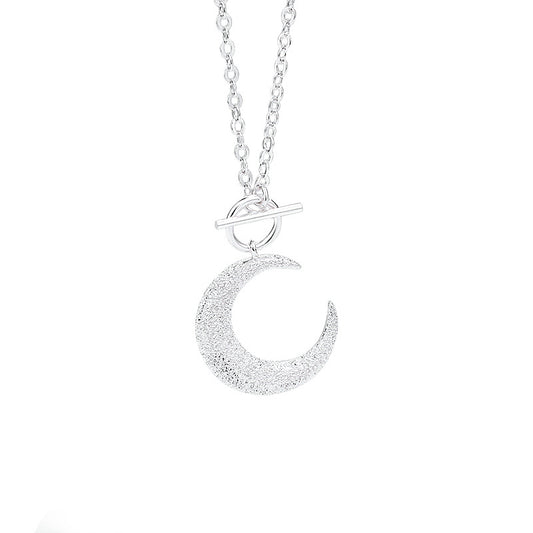 Crescent Moon Lariat Necklace