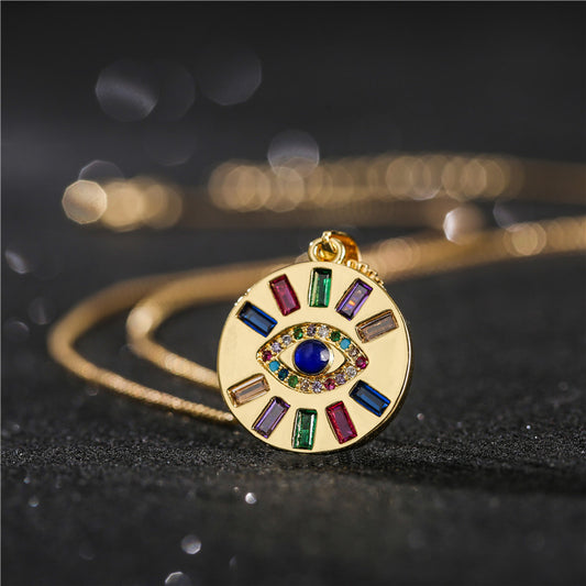 Colorful Eye Pendant Necklace