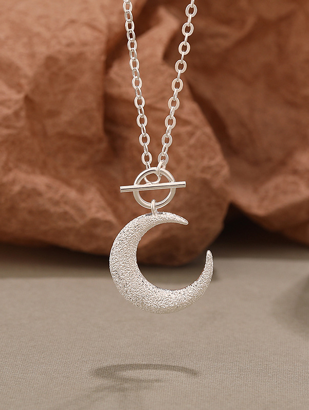 Crescent Moon Lariat Necklace