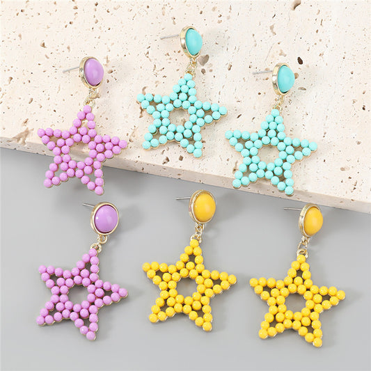Fashion Pastel Star Earrings