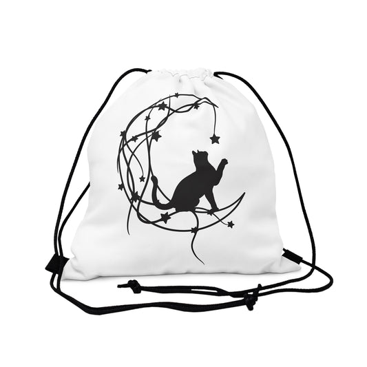 Cresent Moon/Cat & Stars Drawstring Bag