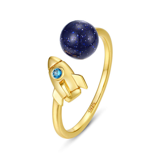 Gold Plated Rocket Ring