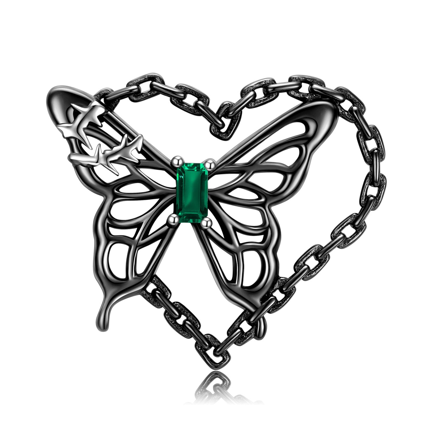 Butterfly Heart Hollow Necklace