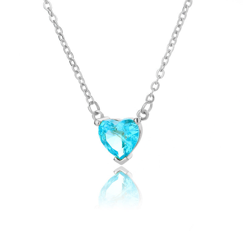 Micro Inlaid Heart-shaped Necklace
