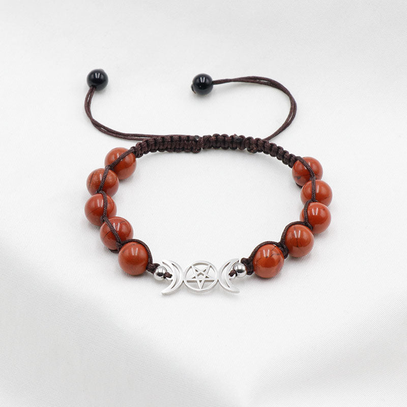 Adjustable Hand-Woven Stone Bracelet