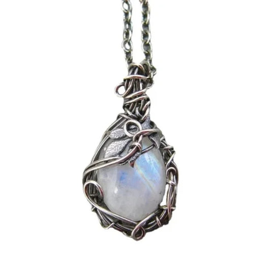 Retro Moonstone Necklace