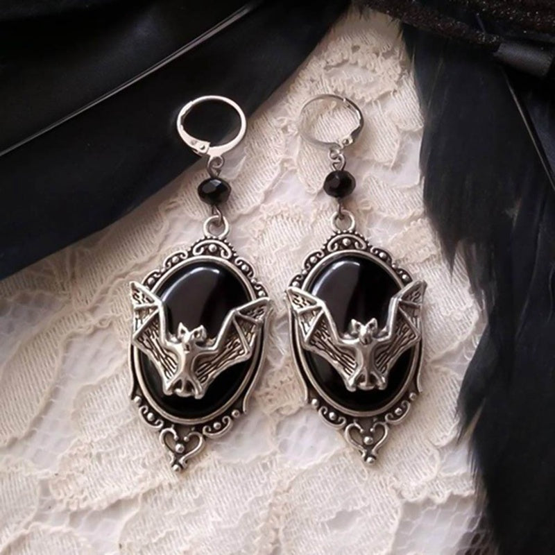 Bat Gemstone Earrings