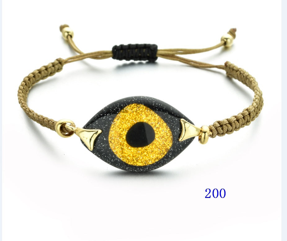 Resin Evil Eye Pull Bracelet