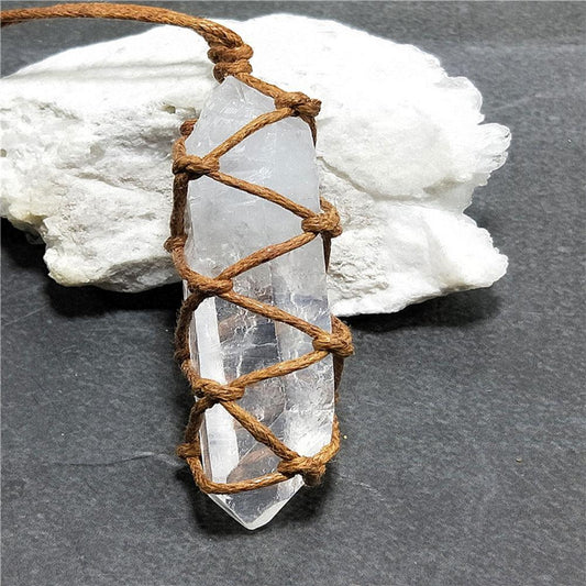 Crystal Pillar Pendant Necklace